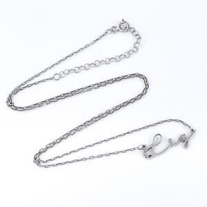 Vintage Sterling Silver 925 "Liz" Name Necklace 18"-20"